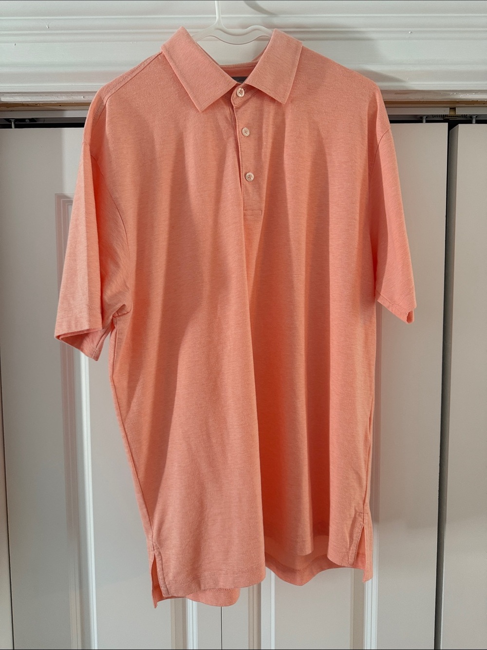 Daniel Cremieux Signature | Peach Short-Sleeve Polo | Large